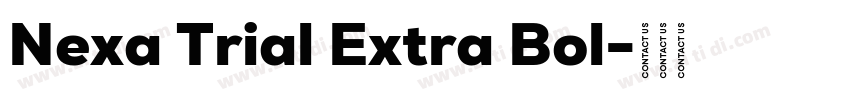 Nexa Trial Extra Bol字体转换